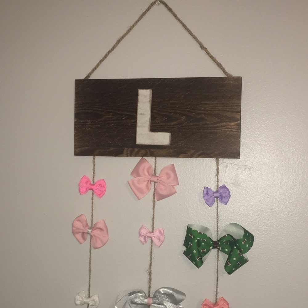 Custom made hair bow holder